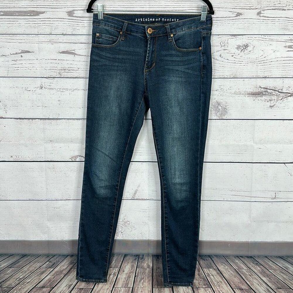 Articles of Society Jeans Womens 27 Blue Midrise Skinny Stretch‎ Minimalist